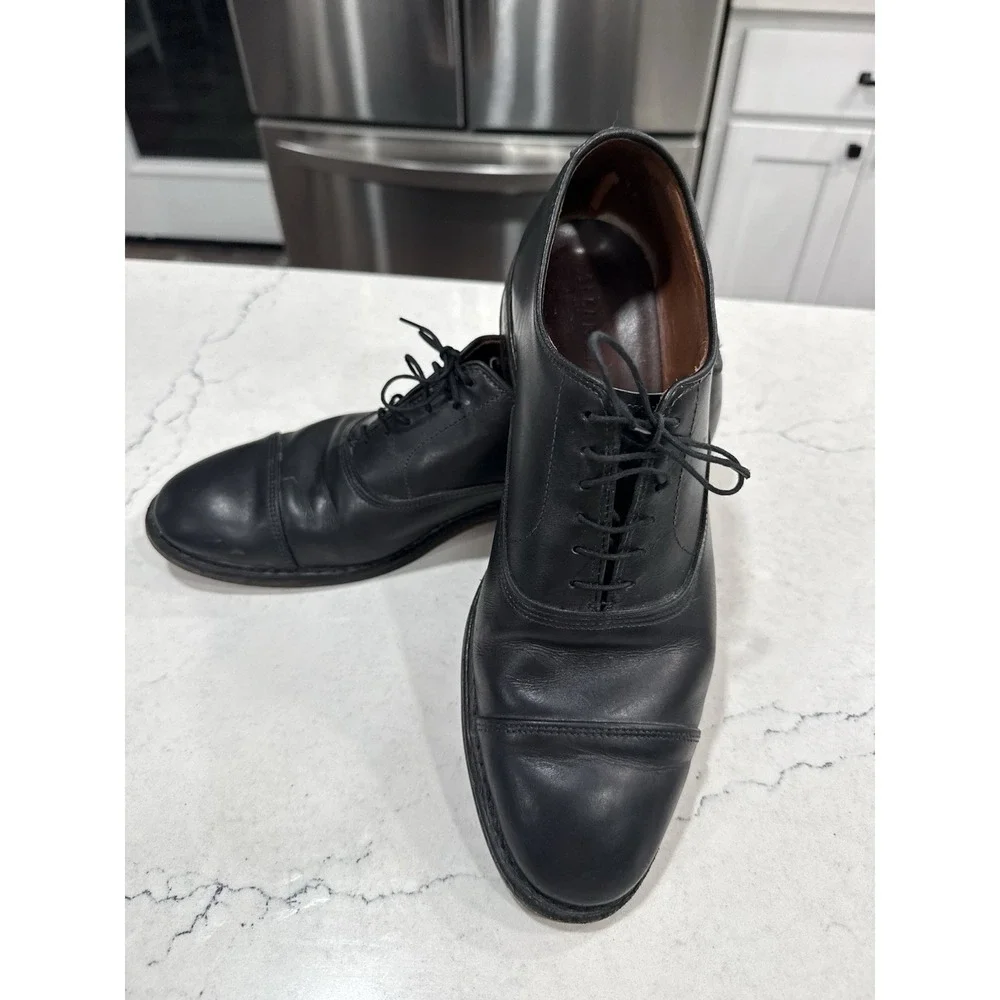Allen Edmonds Men's Port Washington Bench Welt Black Lace Shoes Size 9